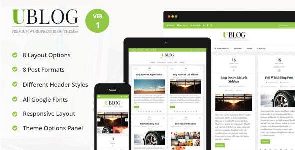 UBlog - Responsive WordPress Theme for Bloggers Logo